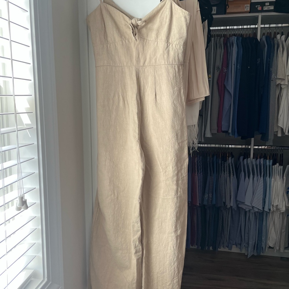 Skylar + Madison Beige Jumpsuit